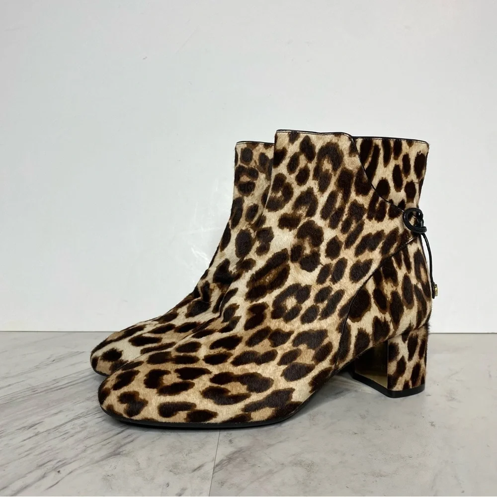 New! Tory Burch Laila Leopard Bootie 5 1/2